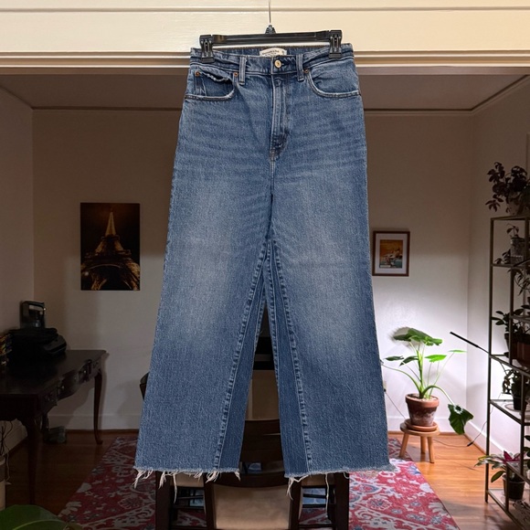 Abercrombie & Fitch Denim - A&F the crop wide leg ultra high rise jeans